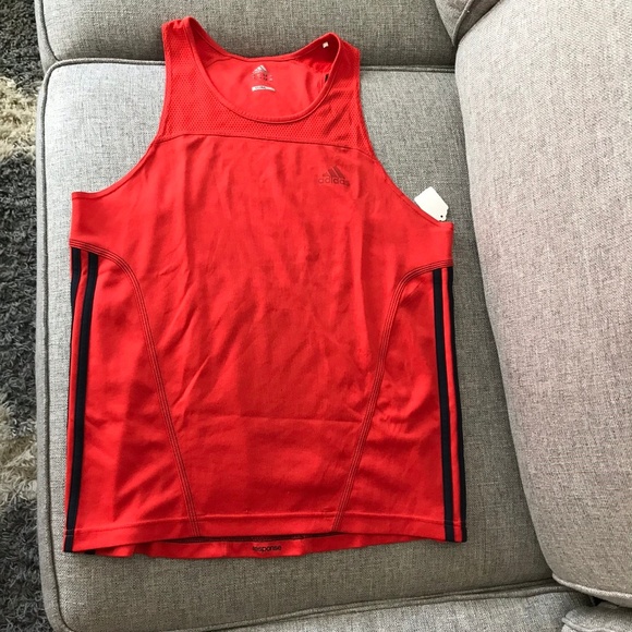 adidas red tank top